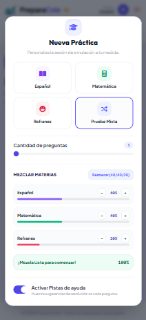 PreparaCole - Creación de Práctica